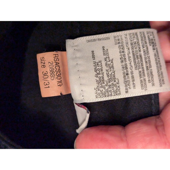 American Apparel USA made black denim jean shorts womens 30/31 zipper leg accent - Picture 7 of 8